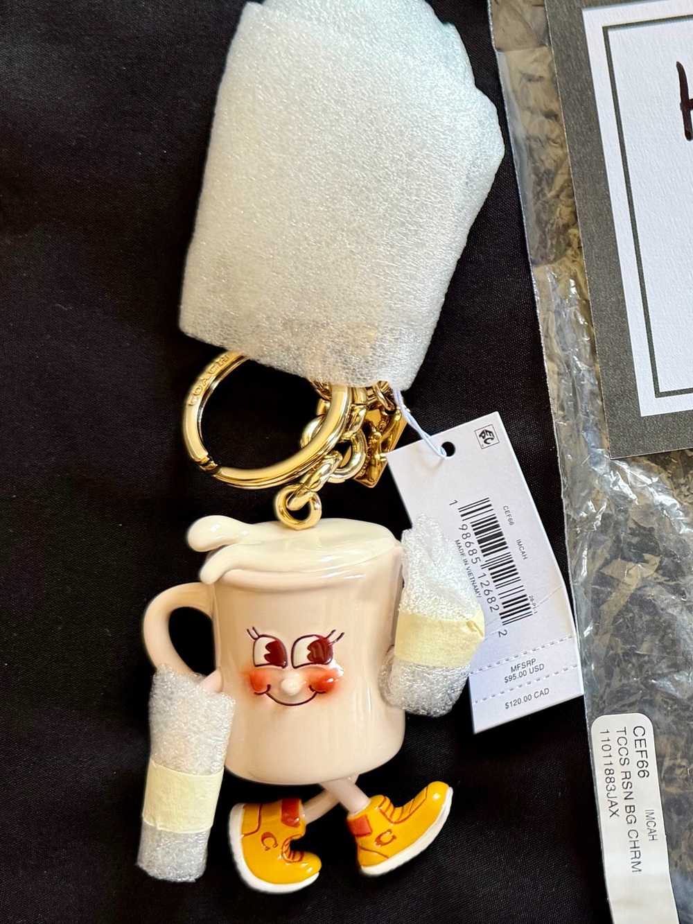 NWT: COACH Coffee Cup Bag Charm